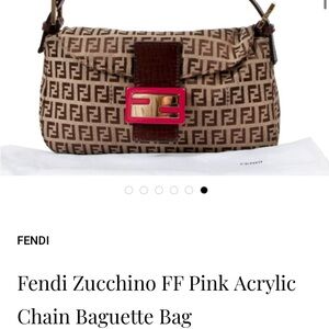 FENDI Baguette Zucchino FF Bag